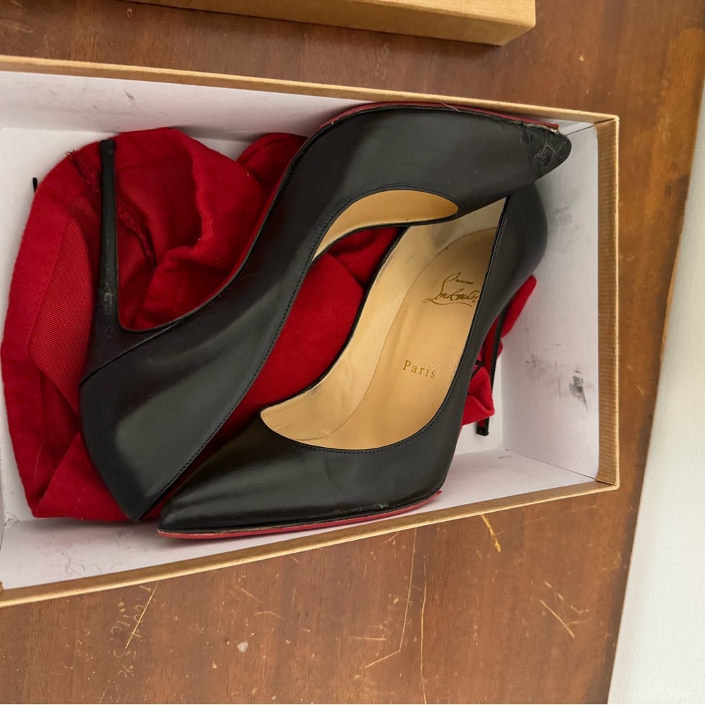 Damaged Christian Louboutin Pigalle Follies Black in box damaged - Picture 4 of 13